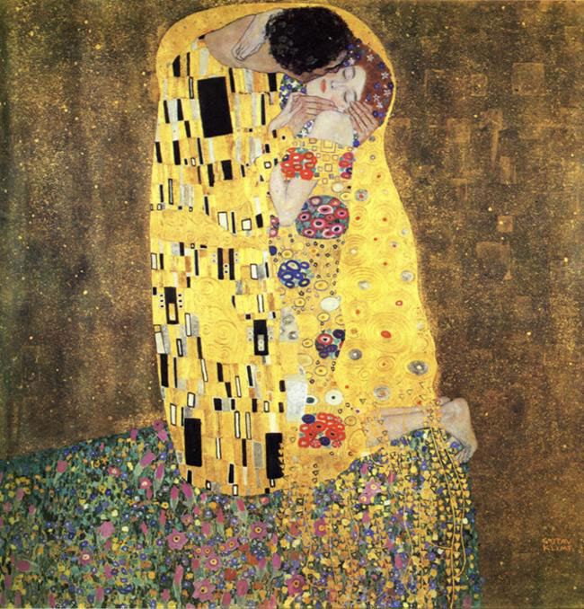   (Gustav Klimt).  (The Kiss)