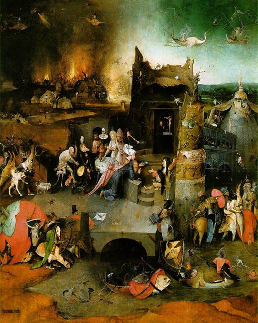   (Hieronymus Bosch).    (The Temptation of St. Anthony)