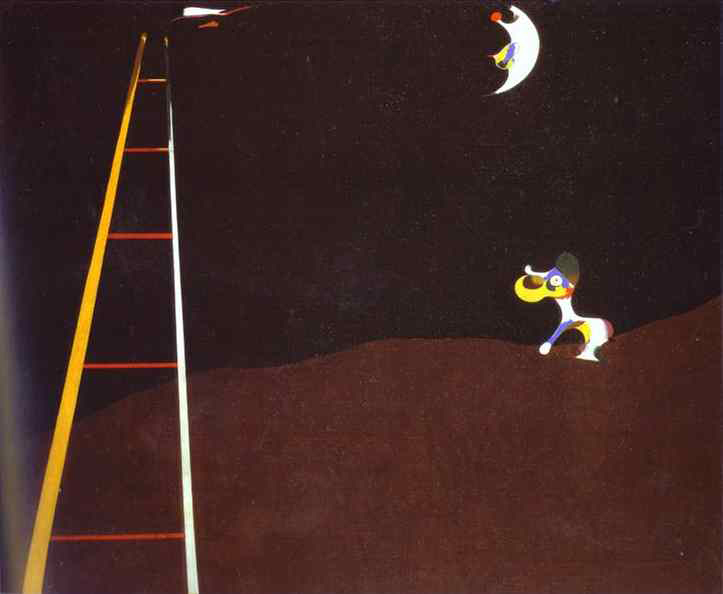   (Joan Miro). ,    (Dog Barking at the Moon)